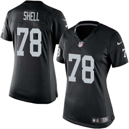 Women's Limited Art Shell Nike Jersey Black Home - #78 NFL Oakland Raiders